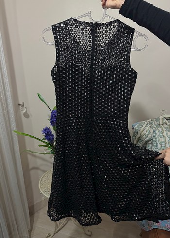 Siyah Dantel Detaylı gece elbisesi bi mağazadan aldım 1 kez gydm - Görsel 3