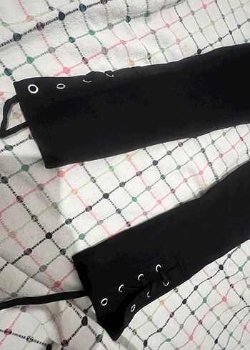 Siyah Kadın Midi Kumaş Pantolon tayt - Görsel 3