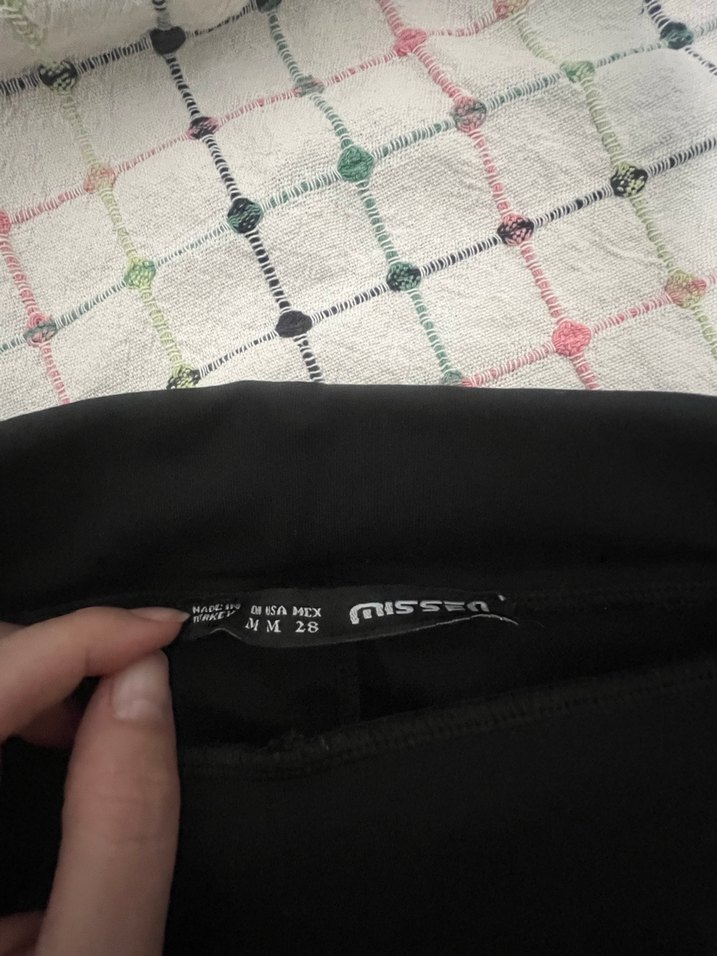 Siyah Kadın Midi Kumaş Pantolon tayt - Görsel 5