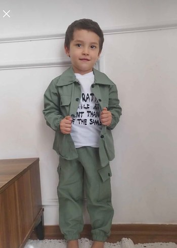 Erkek Çocuk pantolon,badi ve ceketli 3lü takım - Görsel 3