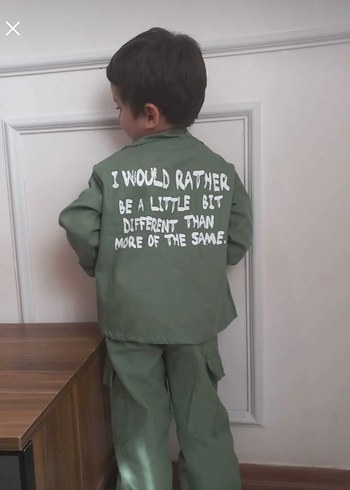 Erkek Çocuk pantolon,badi ve ceketli 3lü takım - Görsel 2