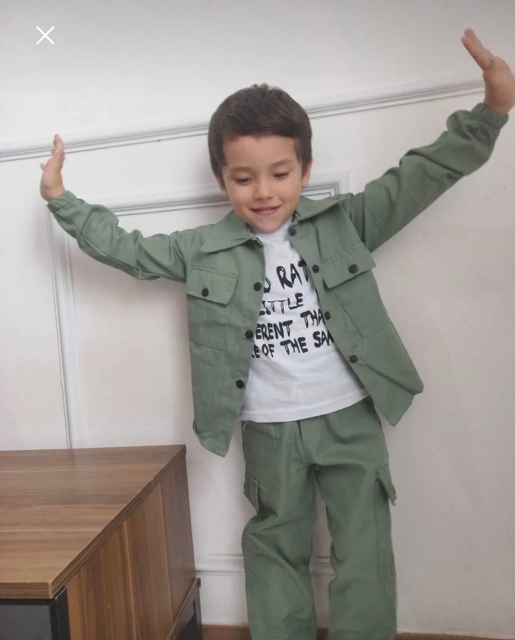 Erkek Çocuk pantolon,badi ve ceketli 3lü takım - Görsel 4