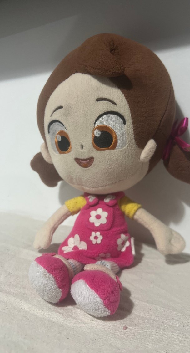 Pembe Çiçekli Pastel Peluş Oyuncak - Görsel 3