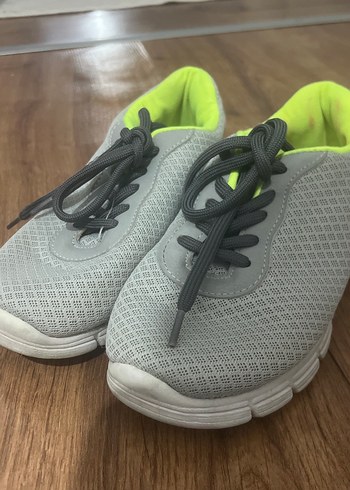 Gri çocuk Spor Ayakkabı Elastik Bağcıklı - Görsel 2