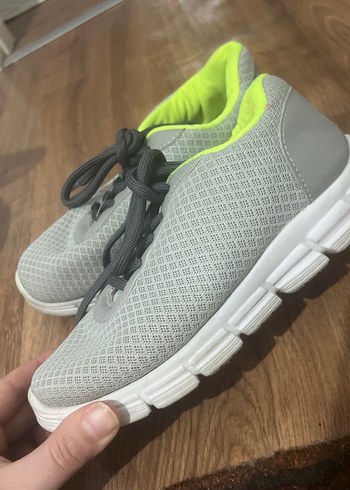 Gri çocuk Spor Ayakkabı Elastik Bağcıklı - Görsel 6