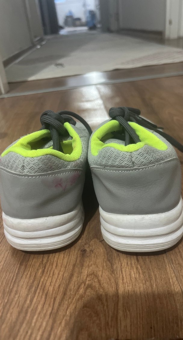 Gri çocuk Spor Ayakkabı Elastik Bağcıklı - Görsel 3