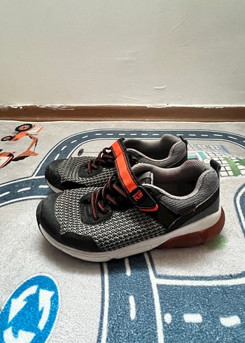 Gri Bağcıklı & Cırt Cırtlı Erkek Çocuk Spor Ayakkabı - Görsel 4