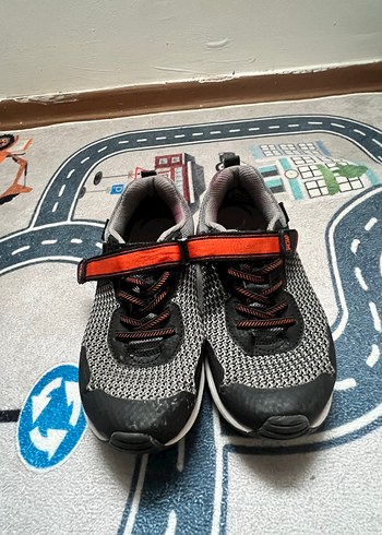 Gri Bağcıklı & Cırt Cırtlı Erkek Çocuk Spor Ayakkabı - Görsel 2