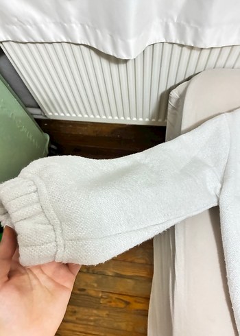 Düğmeli Beyaz Kadın Ceket - Görsel 3