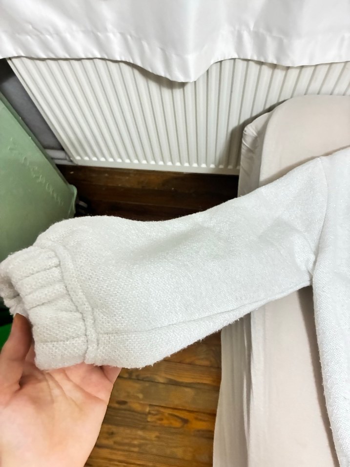 Düğmeli Beyaz Kadın Ceket - Görsel 3