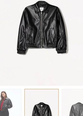 Kadın Siyah Deri Fermuarlı Ceket - Görsel 2