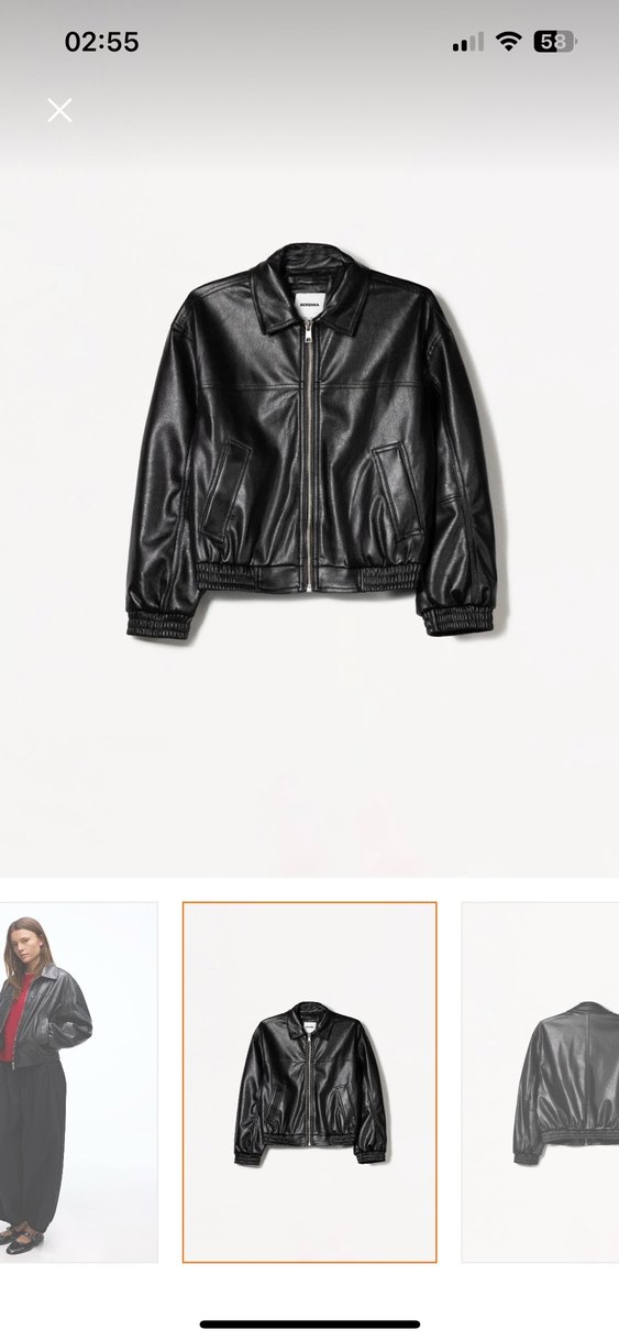 Kadın Siyah Deri Fermuarlı Ceket - Görsel 2