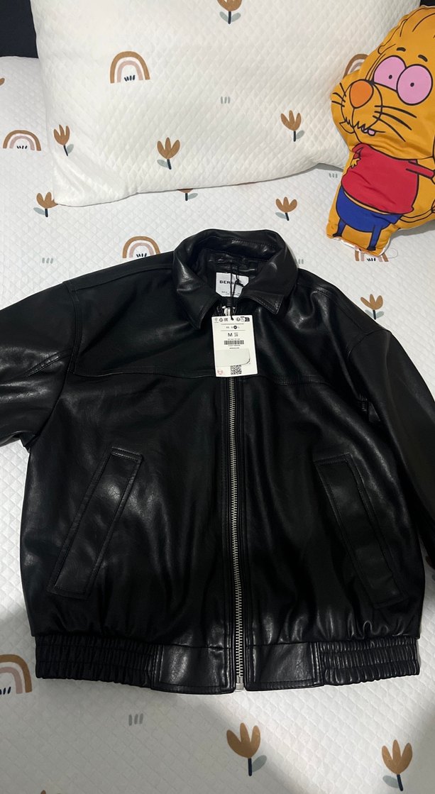 Kadın Siyah Deri Fermuarlı Ceket - Görsel 3