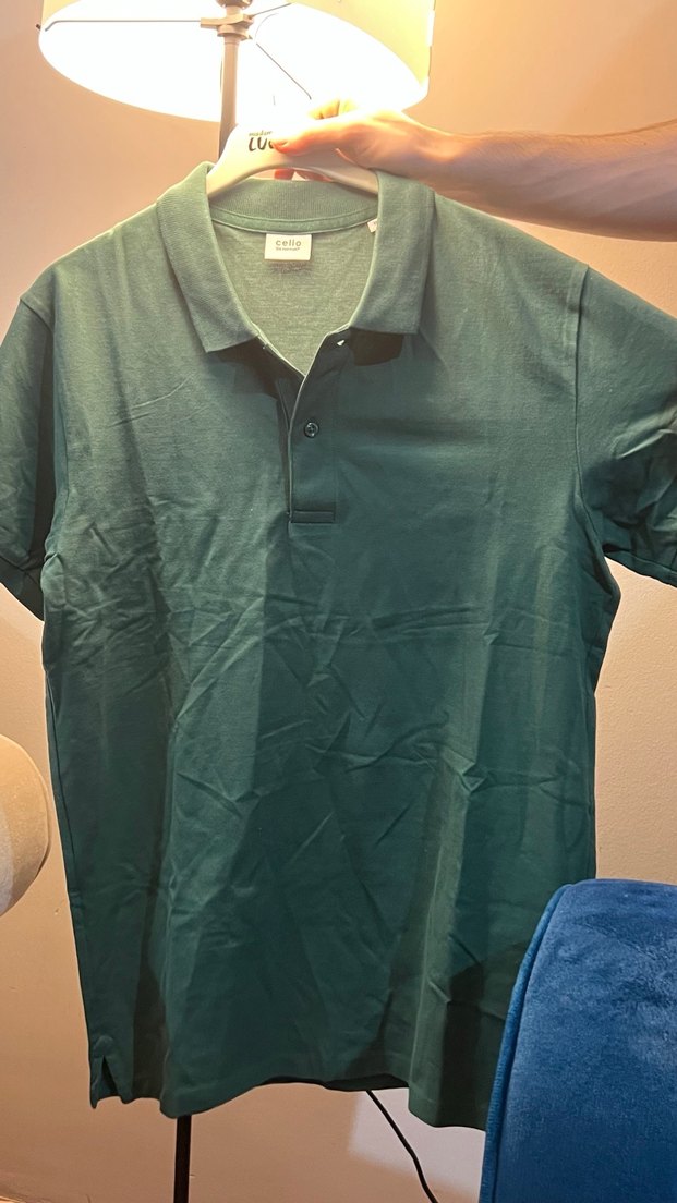 Erkek Yeşil Uzun Kollu Polo Tişört - Görsel 2