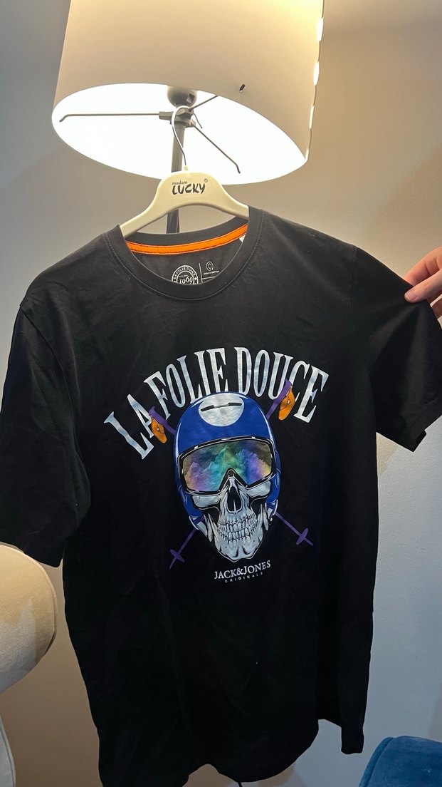 Jack & Jones Siyah Baskılı Erkek Tişört - Görsel 2