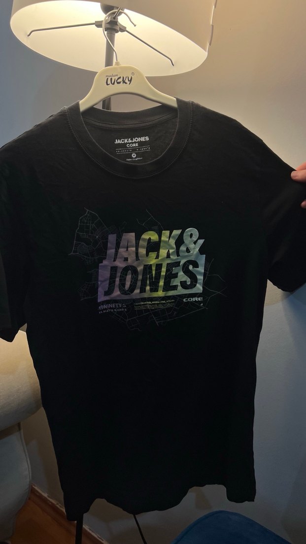 Jack & Jones Siyah Baskılı Erkek Tişört - Görsel 2