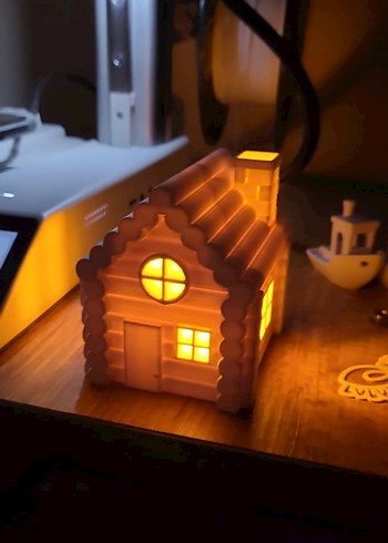 Bej Ev Şeklinde Mumluk - Görsel 2