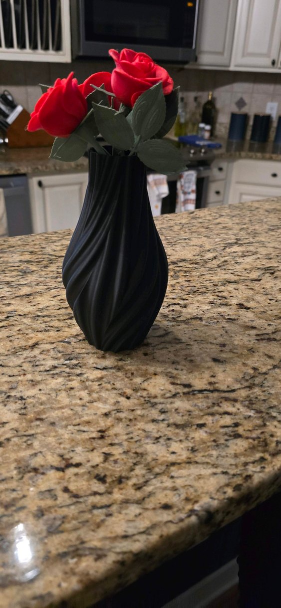 Koyu Mavi Dalgalı Seramik Vazo - Görsel 2