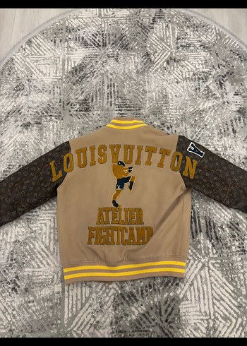 Louis vuitton kolları deri kolej ceket - Görsel 2