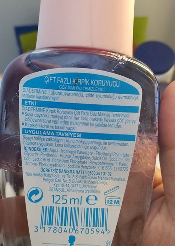 Diadermine Çift Fazlı Kirpik Koruyucu Göz Makyaj Temizleyici - Görsel 2