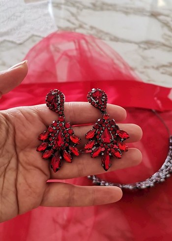 Kırmızı Bordo Kına Taç Tacı - Görsel 2