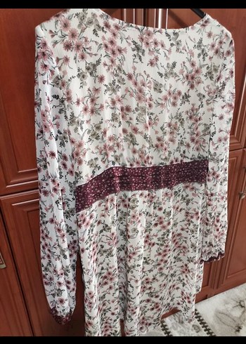 Bohem Renkli Uzun Kollu Elbise vs tunik astarlı - Görsel 2