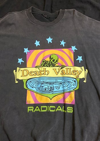 Gri Oversize Rock Punk Sweatshirt - Görsel 3