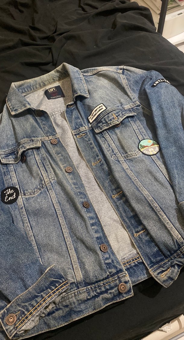 Düğmeli Mavi Kadın Denim Ceket - Görsel 4