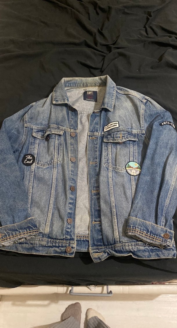 Düğmeli Mavi Kadın Denim Ceket - Görsel 2