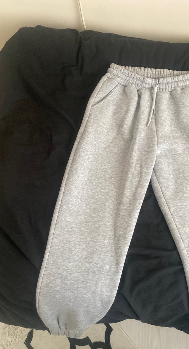 Gri Rahat Kesim Kadın Eşofman Altı - Görsel 2