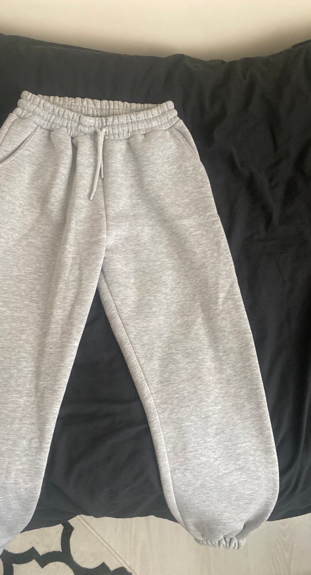 Gri Rahat Kesim Kadın Eşofman Altı - Görsel 3