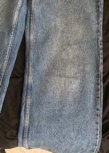 Geniş Kesim Midi Mavi Denim Kadın Jean - Görsel 3