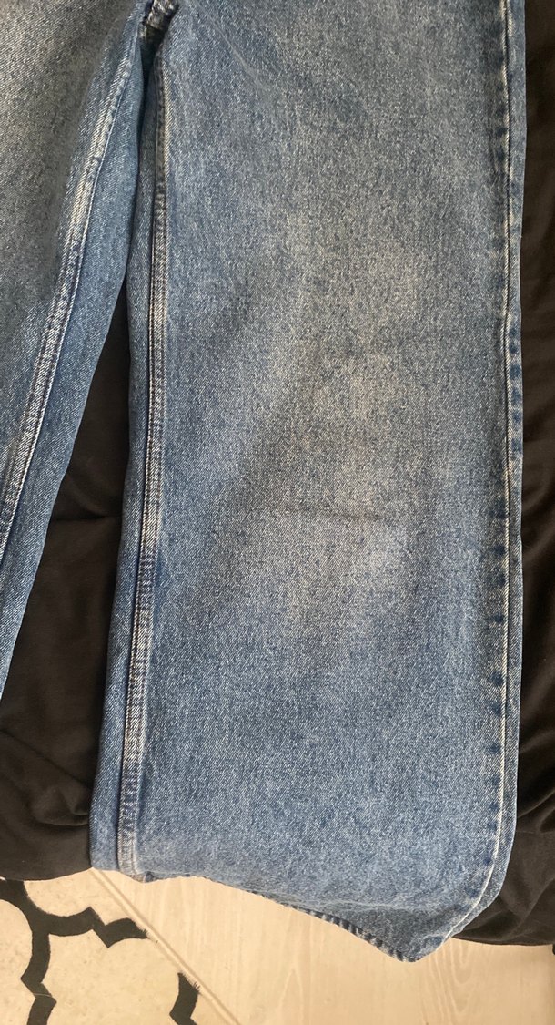 Geniş Kesim Midi Mavi Denim Kadın Jean - Görsel 3