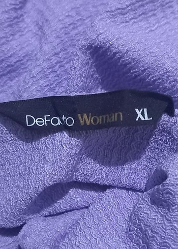 Lila Midi Keten Rahat Elbise - Görsel 2