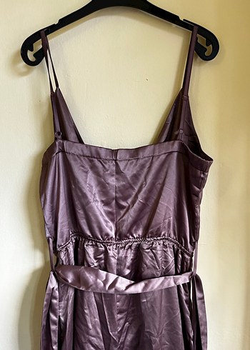 Lil & Lavantin Saten Gül Kurusu Tulum | Bağlamalı Paça Detaylı - Görsel 4