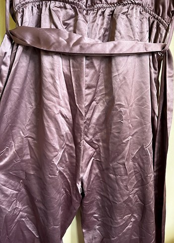 Lil & Lavantin Saten Gül Kurusu Tulum | Bağlamalı Paça Detaylı - Görsel 10