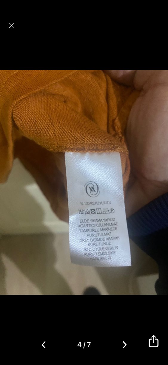 Erkek Bej Keten Triko Polo Yaka Kazak - Görsel 3