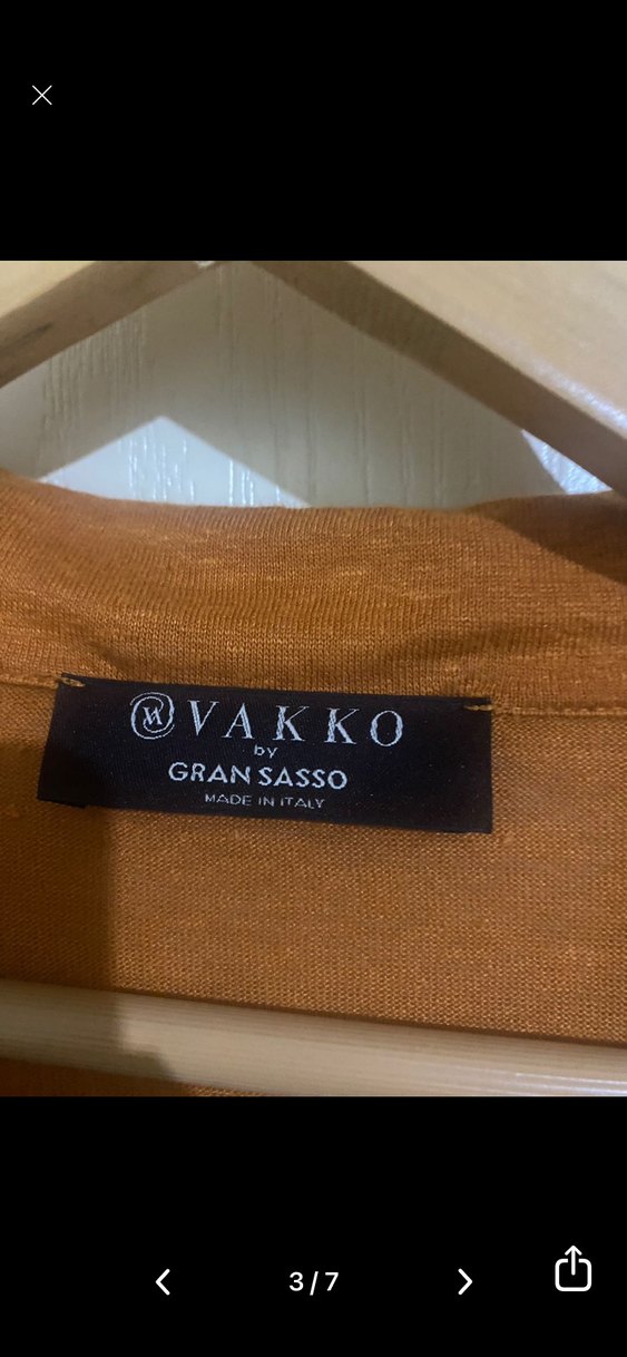 Erkek Bej Keten Triko Polo Yaka Kazak - Görsel 2