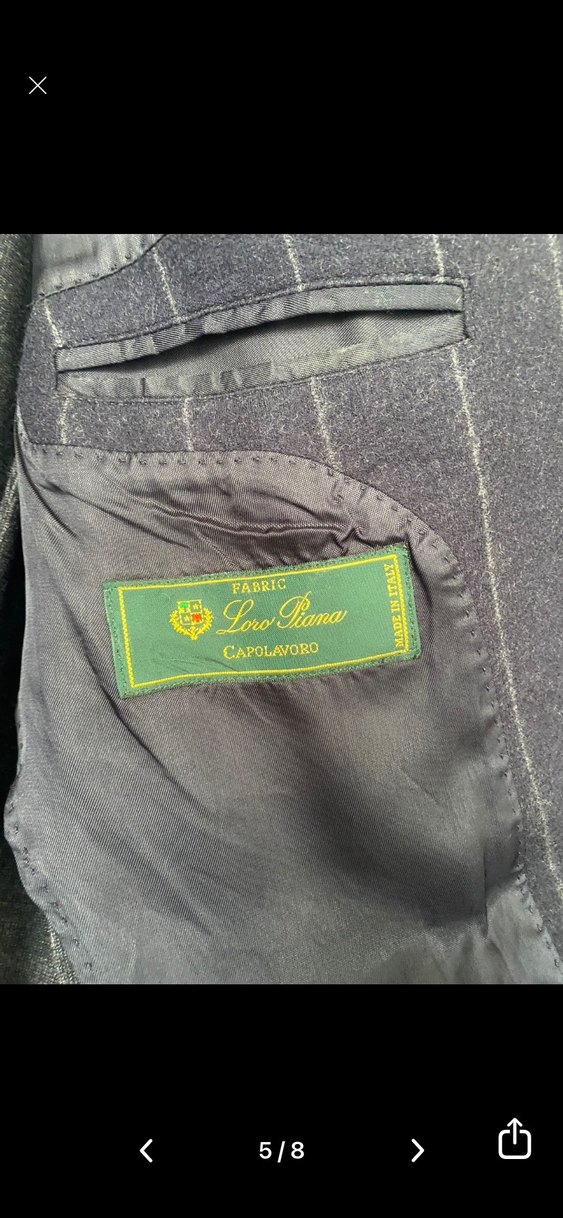 Erkek Lacivert Kumaş Takım Elbise Ceket - Görsel 3