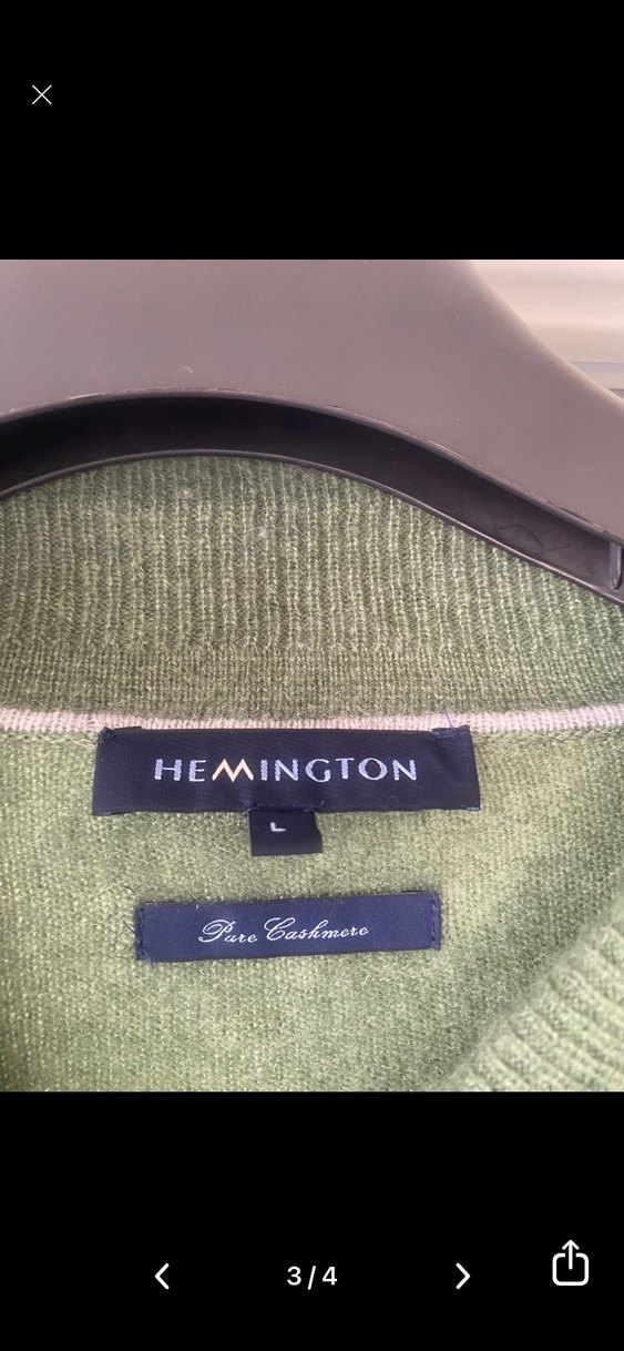 Erkek Gri-Yeşil Örgü Polo Yaka Kazak - Görsel 2