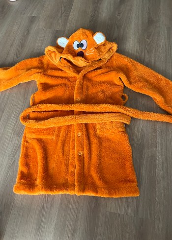 Nakışlı Mavi Ve Turuncu 2li Çocuk Sabahlık 10 Yaş - Görsel 10