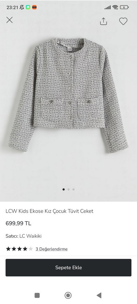 LCW Kids Gri Lastikli Tüvit Kız Pantolon etiketi üstünde - Görsel 2