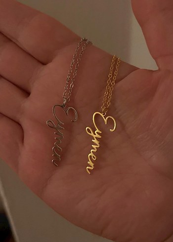 Kişiye özel Dikey imza kolye - Görsel 2