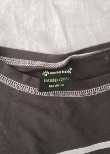 Gri Baskılı Kadın Uzun Kollu Crop - Görsel 2