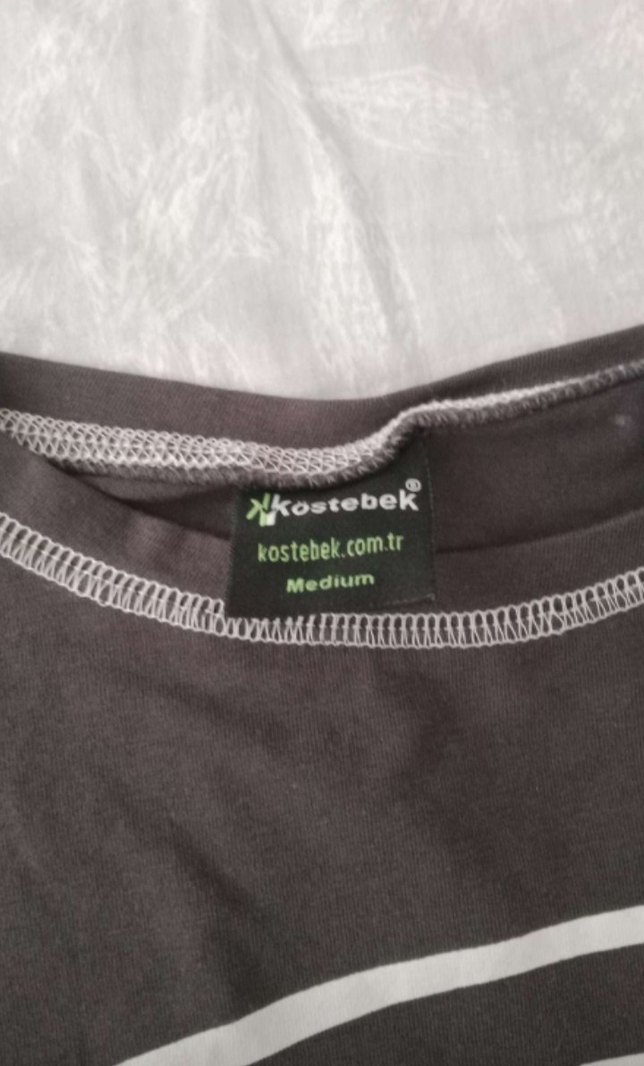 Gri Baskılı Kadın Uzun Kollu Crop - Görsel 2