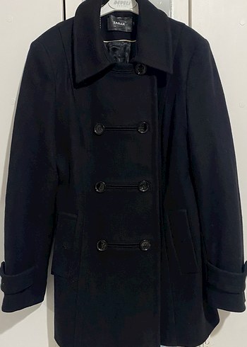 Siyah Midi Düğmeli Palto - Görsel 2