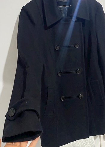 Siyah Midi Düğmeli Palto - Görsel 6