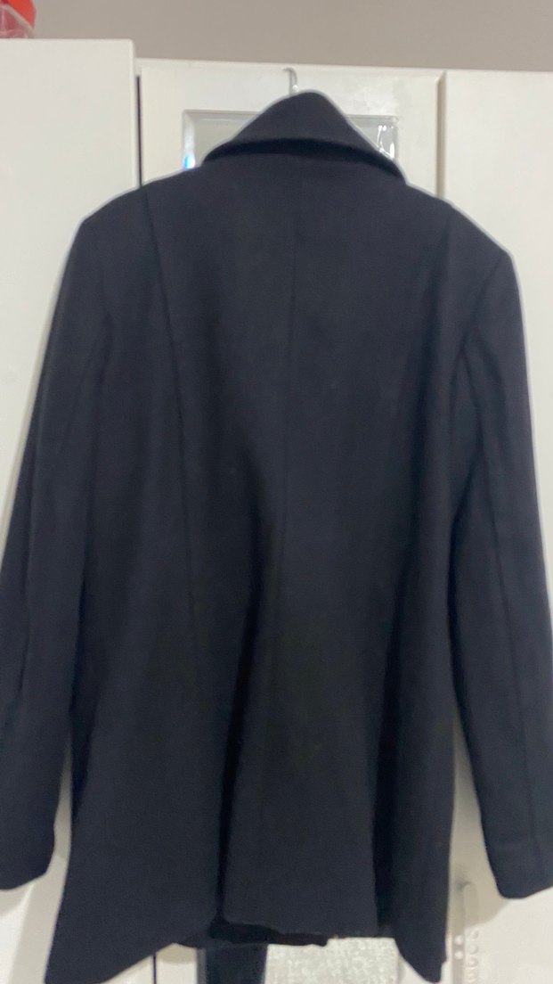 Siyah Midi Düğmeli Palto - Görsel 5