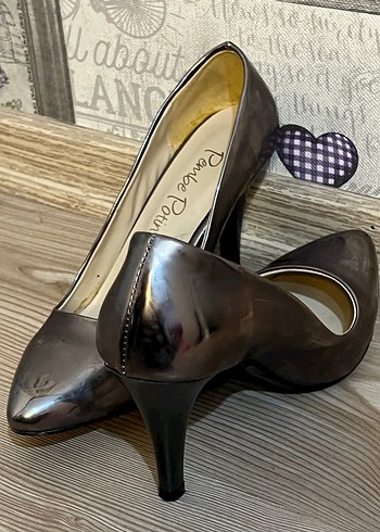 PARLAK GRİ STILETTO - Görsel 2