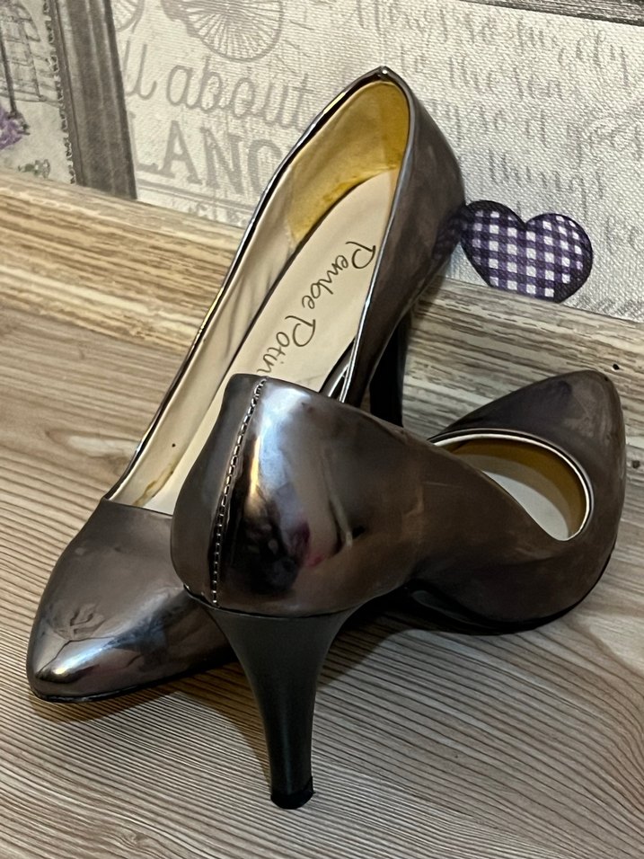 PARLAK GRİ STILETTO - Görsel 2